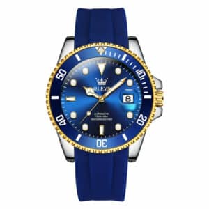 OLEVS Pondo OLM66-BLUE-SILICONE-SILVER-GOLD-50